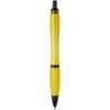 Plastic pen recycled with adornos blacks (black ink) "Nash" Yellow