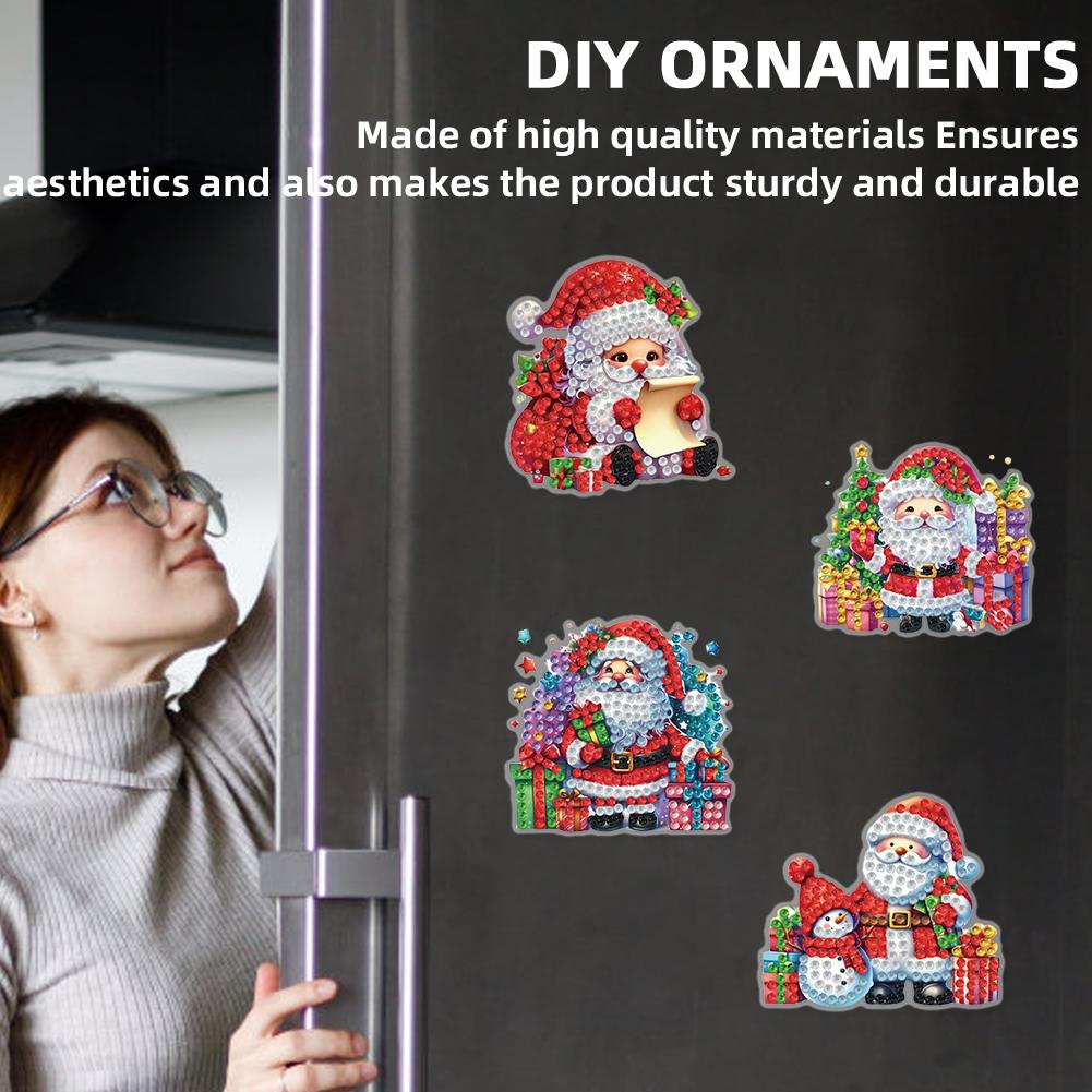6 шт. 2D Плоский Рождественский DIY Алмазная Живопись Магнит на Холодильник Особой Формы Кристаллический Магнит на Холодильник для Домашнего Декора Кухни