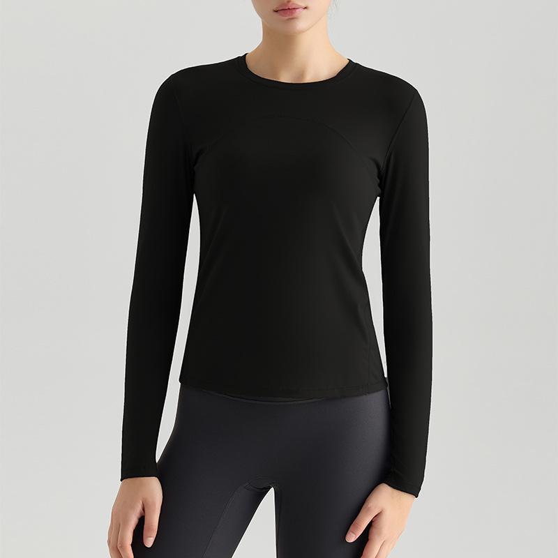 Autumn Long Sleeve Women's Slimming Yoga Top - Quick Dry for Pilates and Running