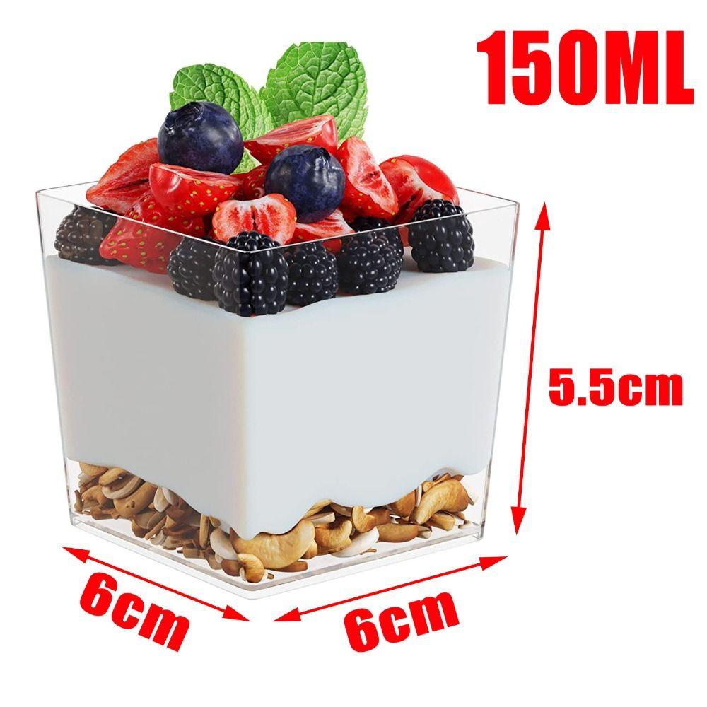 10 шт. прозрачных стаканчиков для пудинга, прозрачных стаканчиков для десерта, стаканчиков для йогурта, стаканчиков для мусса