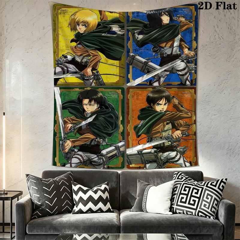 Attack Titan Levi Wall Tapestry Tapestry Background Cloth Wallmounted Work Of Art Christmas Gift Home Decor