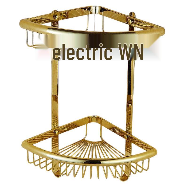 European Gold All-Copper Bathroom Towel Rack & Accessories Set