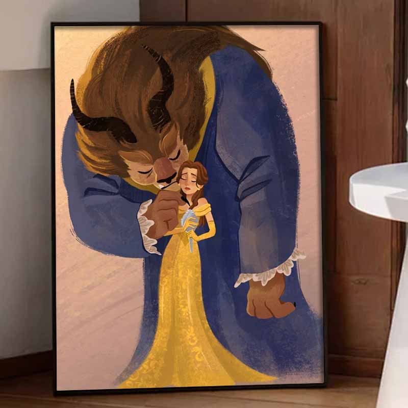 Disney Набор для алмазной мозаики «Красавица и Чудовище», 5D DIY, для домашнего декора и любителей рукоделия, идеальный подарок, красиво оформленный, Чудовище и Белль