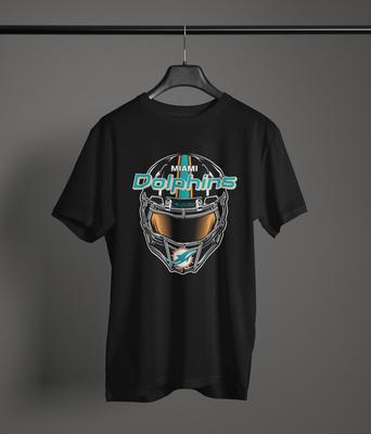 Графическая футболка с фан-артом Miami Dolphins • 100% хлопок Унисекс Футболка НФЛ