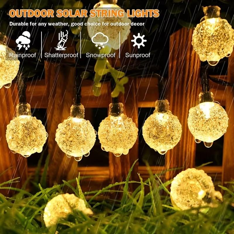 8 Modes Solar Light Crystal Ball 5M/7MLED String Lights Fairy Lights Garlands For Christmas Party Outdoor Decoration