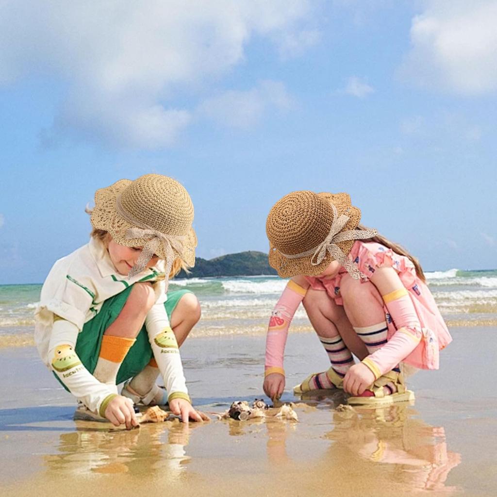 Соломенная Детская Бумага Детская Соломенная Широкая Солнцезащитная Детская УФ-солнцезащитная многолетняя [Umeloeo] Детская шляпа, Шляпа, Шляпа для девочек, Поля, Простая, Складная, Шляпа, Шляпа, Шляпа,