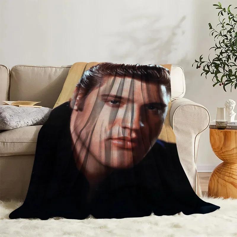 Fleece Throw Blanket Elvis Bedspread on the Bed Decorative Sofa Blankets for Winter Bedroom Decoration Boho Home Decor
