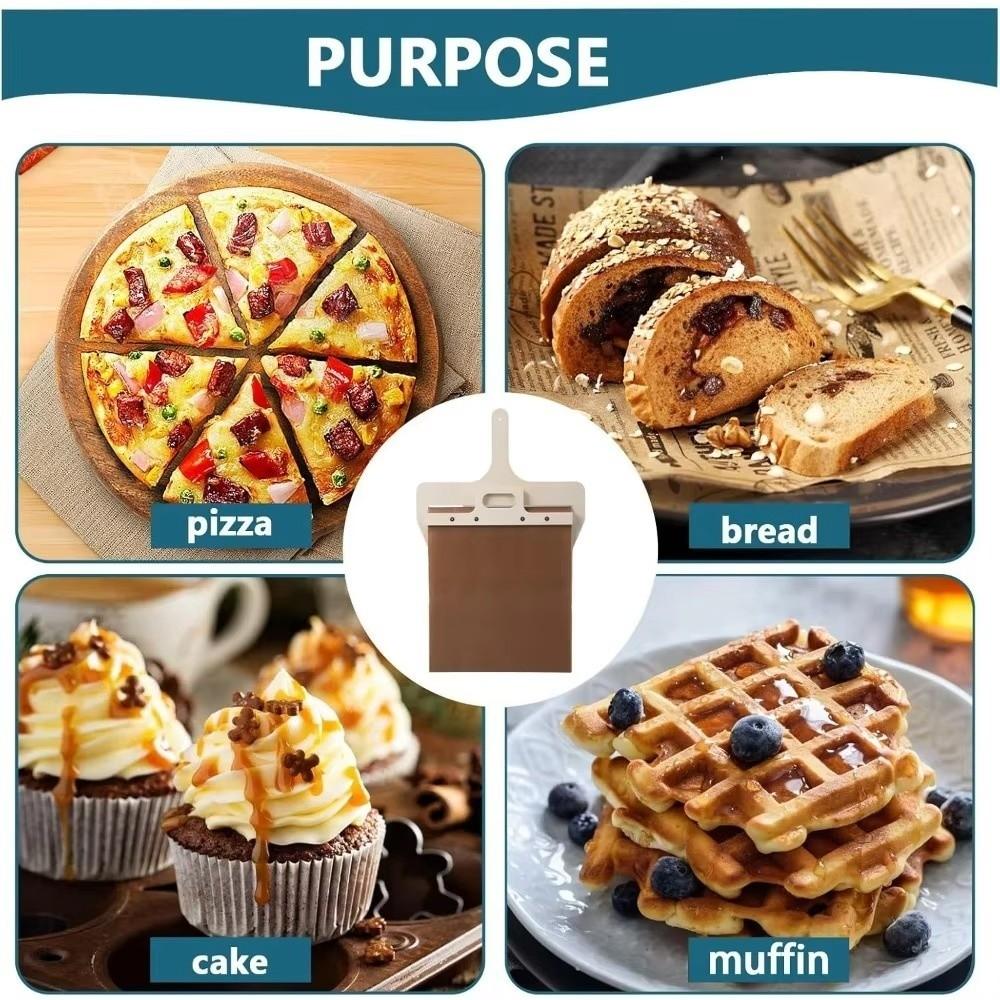Non-Stick Sliding Pizza Peel Portable Pizza Slider Paddle  Bread Baking