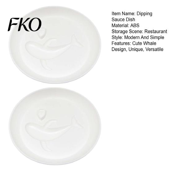 Whale Dipping Dish Sea Cute Condiment Plate for Soy Sauce And Vinegar Multifunctional Plastic Dip Spoon Rest Jewelry Storage Tray Fun Gift Food Animal