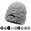 Curled Knitted Cap for Men Women Autumn Winter Wool Cap Cold-Proof Warm Ear Protection Cap