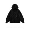 Oversized Polka Dot Hooded Sweatshirt Cardigan Unisex Streetwear Loose Fit Long Sleeve Fall