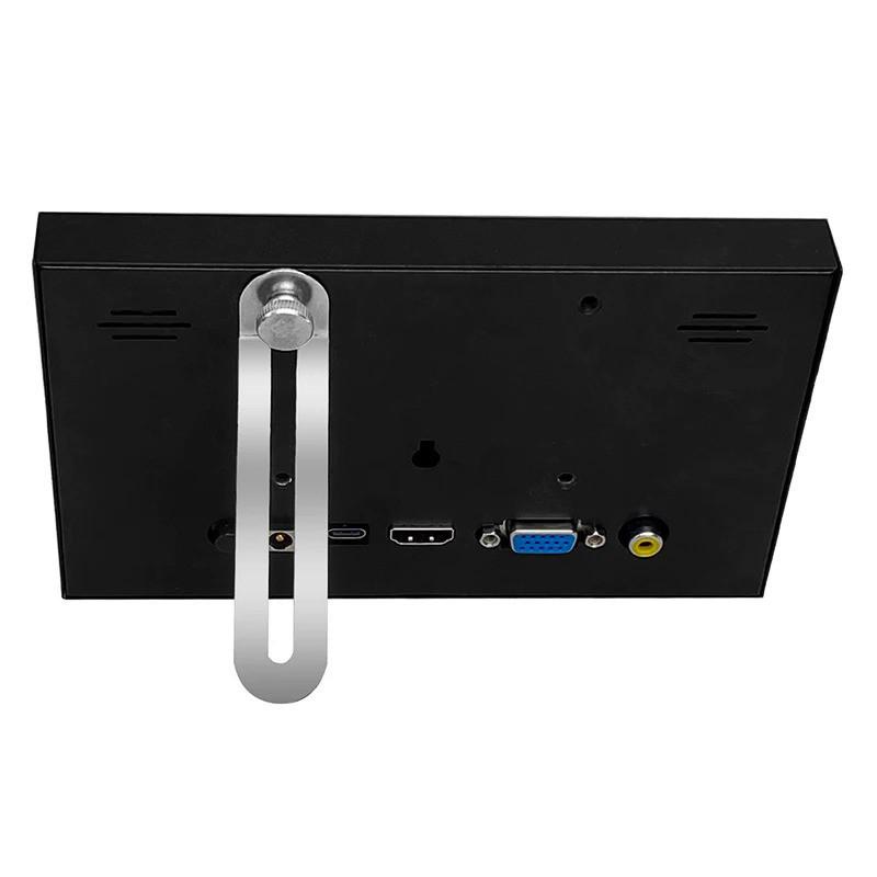 7-дюймовый портативный монитор 1024x600 LCD IPS, совместимый с HDMI, VGA, AV-входом, питание Type-C, экран для ПК, ноутбука, камеры