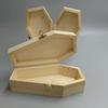 Wooden Flip Lid Coffin Candy Box Goodie Boxes Ring Case Necklace Organizer Jewelry