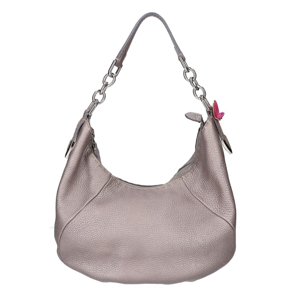 FENDI 8BR618 Selleria Leather One Shoulder bag Gray SilverUsed