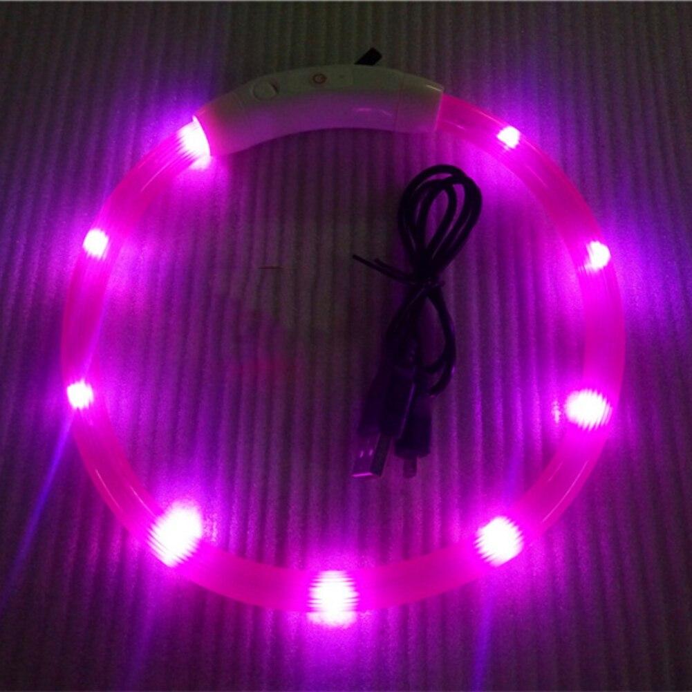 Светодиодный светящийся ошейник для собак, USB светящиеся ошейники для собак, перезаряжаемая зарядка, ошейник для собак, ночная безопасность, мигающее ожерелье