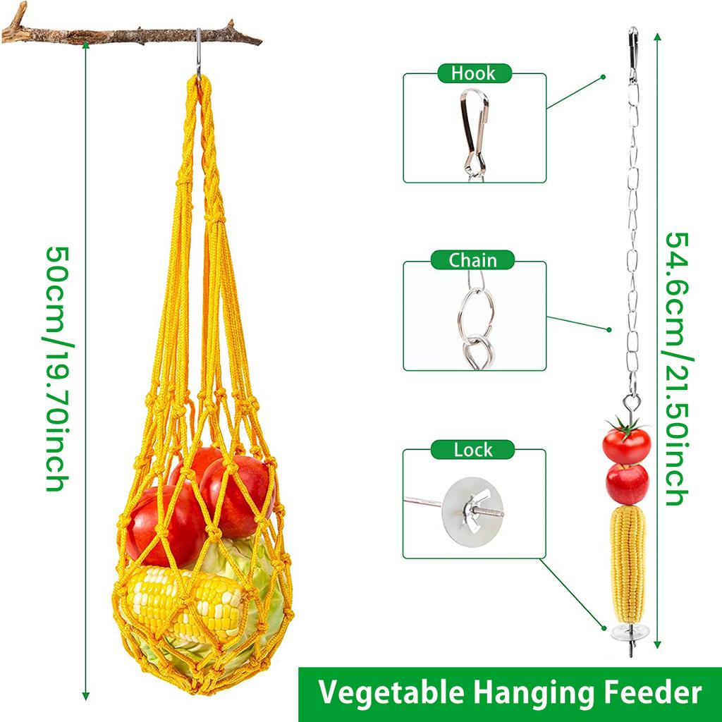 6Pcs Chicken Toys for Coop Accessories Xylophone Toy Chicken Mirror Ladder Bridge Coop Swing Vegetable Hanging Chicken Feeder