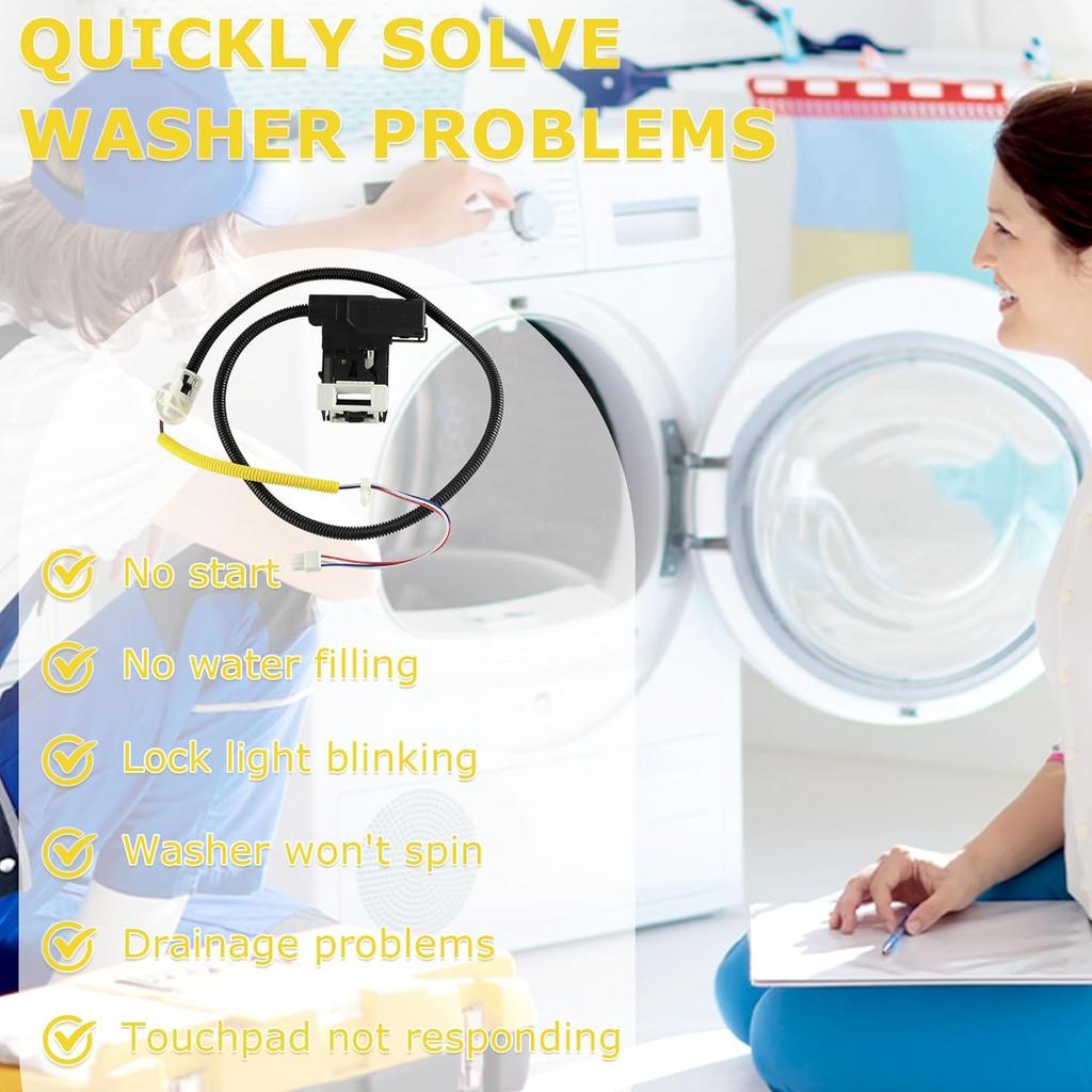 W11307244 W10682535 WTW5000DW2 Переключатель блокировки крышки стиральной машины для Whirl-pool May-tag Ken-more R-oper Сборка защелки двери Для WTW5000DW1 WTW5000DW3 WTW4950HW1