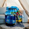 Personalized Custom Name Blanket - Tayo the Little Bus Print Design,Blanket for Sofa,Bed,Travel,Camping - Soft and Warm, Great Gift