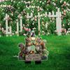 Lawn Decoration Stake Two Squirrels Decorative Garden Stake, Welcome to The Acrylic Yard Easy Install Art, Street Lamp Squirrel Sign for Outdoor