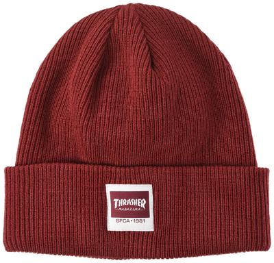 Thrasher Классическая вязаная шапка MAG LABEL Hat FR (Логотип бренда) [THR-N03 / ШАПКА] 0.BURG
