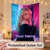 Custom Personalized Tapestry,Sabrina Carpenter Print Custom Name Text Wall Art Hanging for Bedroom