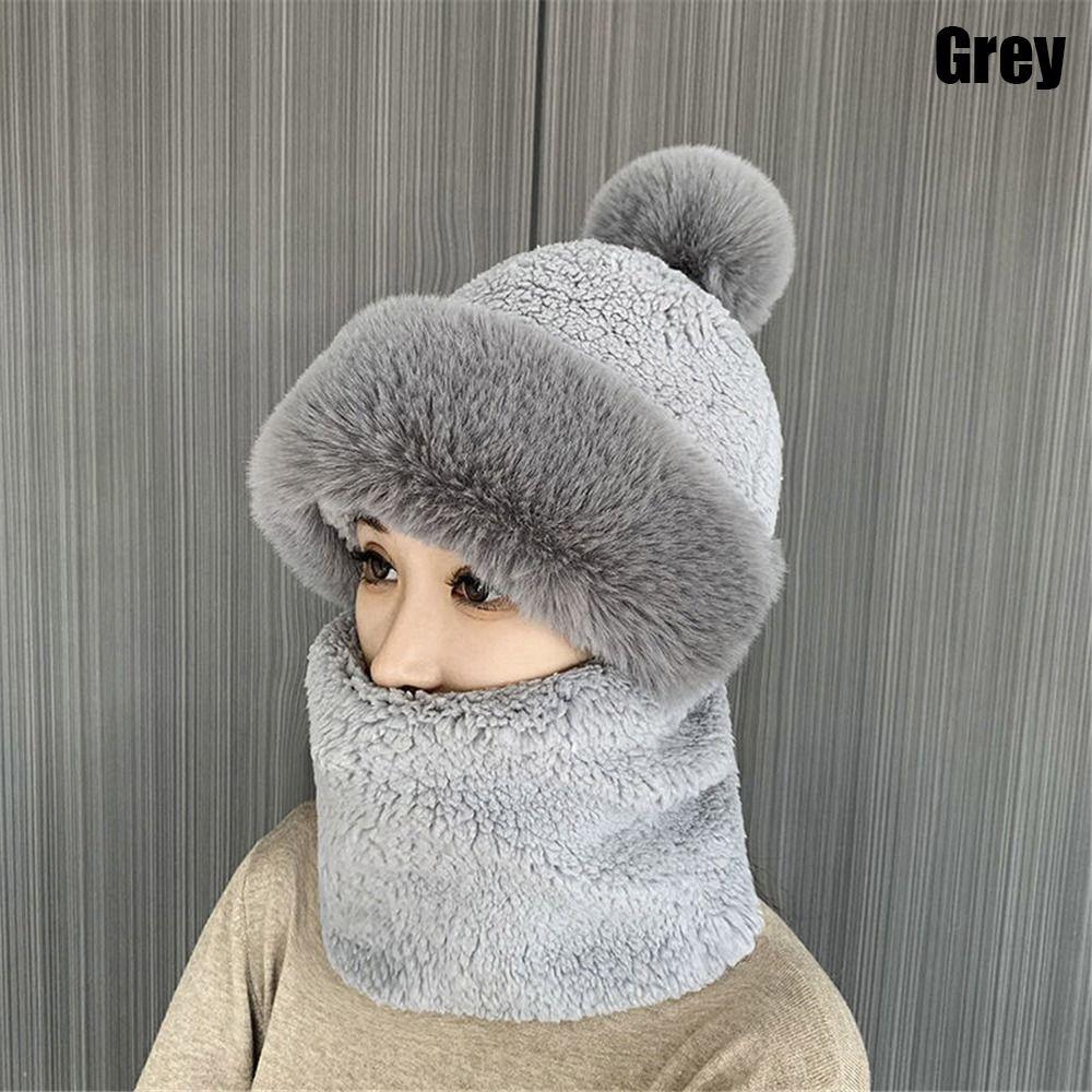 Зимняя защита ушей Шапка для велоспорта Шарф Комплект Плюшевые бархатные шапки Шапки Шапка Грелка для шеи