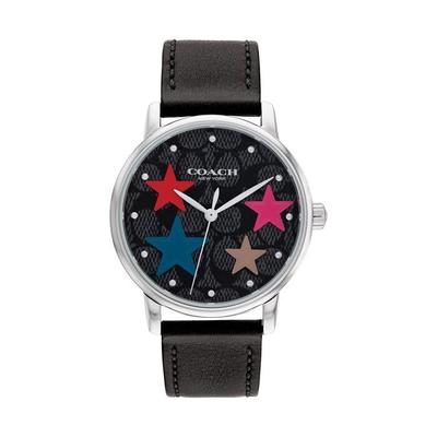 Часы GRAND Pink Dial Stainless Steel Mineral Glass Quartz 36MM Watch Accessories Watch Brand 14503847 Black [Coach] Womens [Товар]