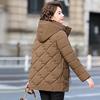 Stylish Hooded Padded Winter Jacket for Middle-Aged Women
