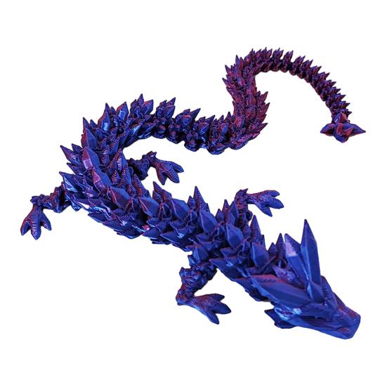 3D Printed Dragon Figurine Movable Joints Chinese Loong Figure Articulated Dragon Model Fidget Toy Desktop Decoration Ornament
