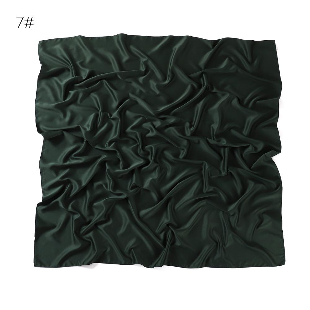 115*115см Премиальный Сатиновый Квадратный Шарф Хорошего Качества Шелк Мусульманский Женский Хиджаб Хорошая Строчка Шарфы Турция Тюрбан Рамадан Хиджабы