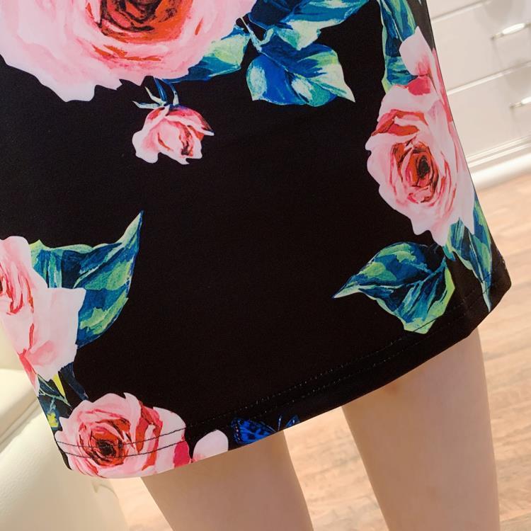 Летняя элегантная юбка-карандаш с принтом, женская облегающая юбка длиной до колена с высокой талией, женская