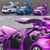 1:32 игрушечных литого автомобиля Tesla Model X со звуком, светом и открывающимися дверями - инерционный механизм для детей.