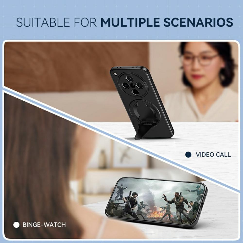 For Oppo Find X8 5G Case Compatible with MagSafe Hidden Kickstand Skin-Feel Matte PC TPU Phone Back Cover