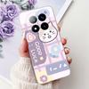 Soft Liquid Silicone Back Cover For Xiaomi Redmi Note 14 Pro Plus Phone Case Marble Gothic Style Bumper For Redmi Note 14 4G 5G