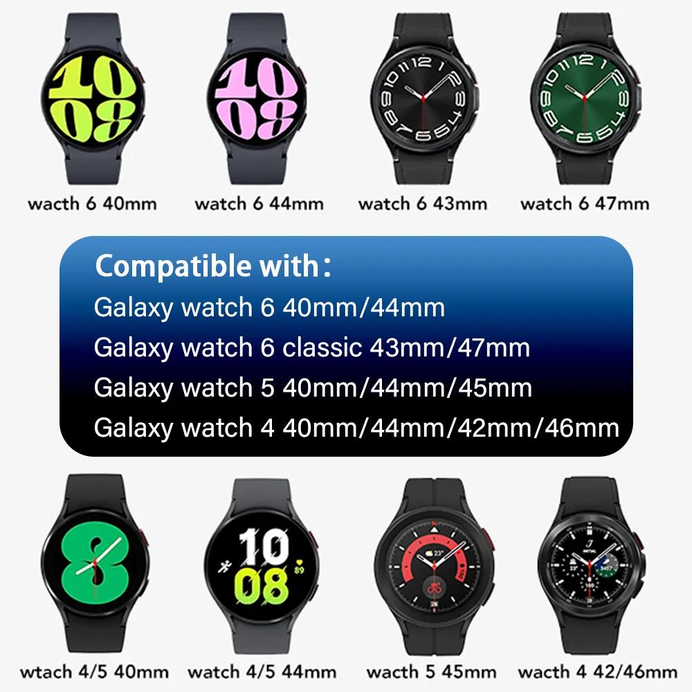 Плетеный ремешок без зазоров для Samsung Galaxy Watch 6 4 Classic/5 Pro/44mm 40mm 47mm 43mm correa Нейлоновый браслет ремешок Galaxy watch 6