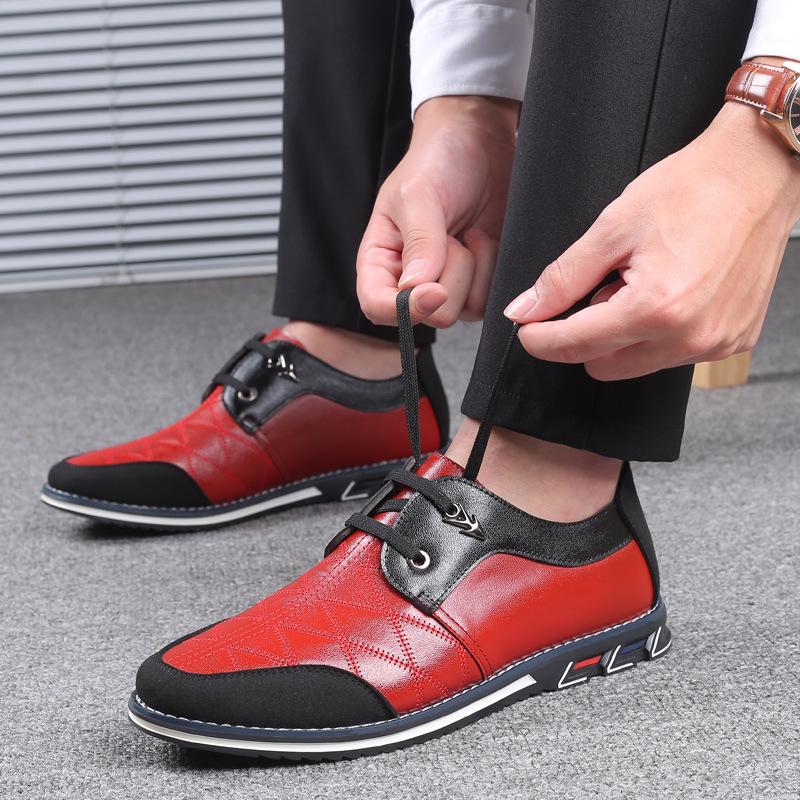 Men Leather Casual Driving Shoes Lace Up Fashion Classic Men Breathable Sneakers Zapatos De Hombre H211