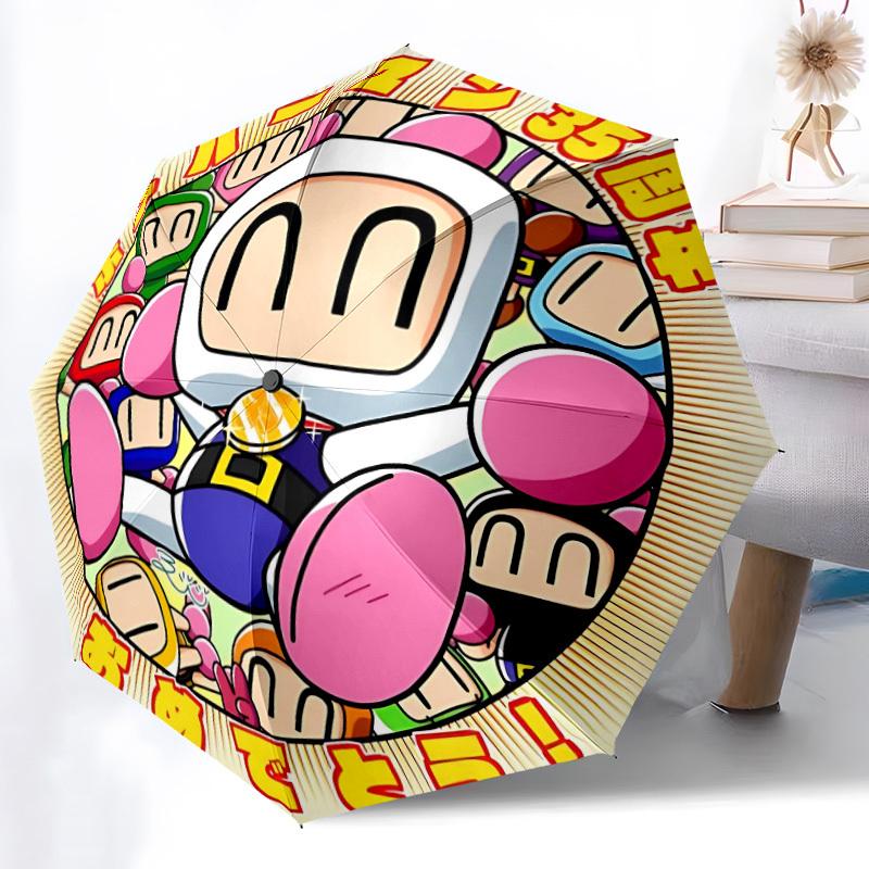1 шт. Зонт-автомат Bomberman Anniversary - Компактный дорожный зонт, идеально подходит для женщин и мужчин - Идеальный подарок на день рождения/Рождество, 191