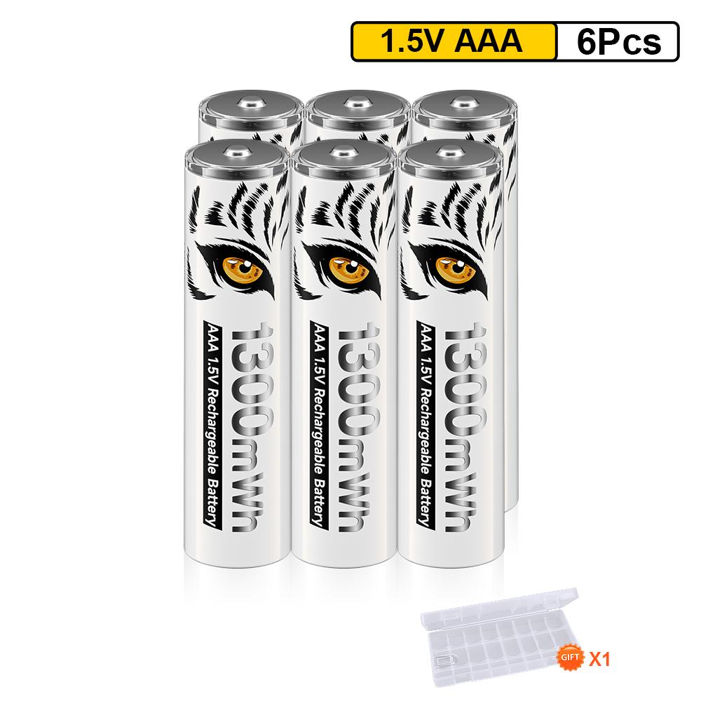 PALO Новая литий-ионная аккумуляторная батарея AA/AAA 1,5 В 3500 мВтч/1300 мВтч со световым индикатором зарядки
