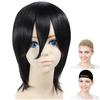 Парик Eden Cosplay Премиум Шелковистый Короткий 30см Черные Волосы WIG5538