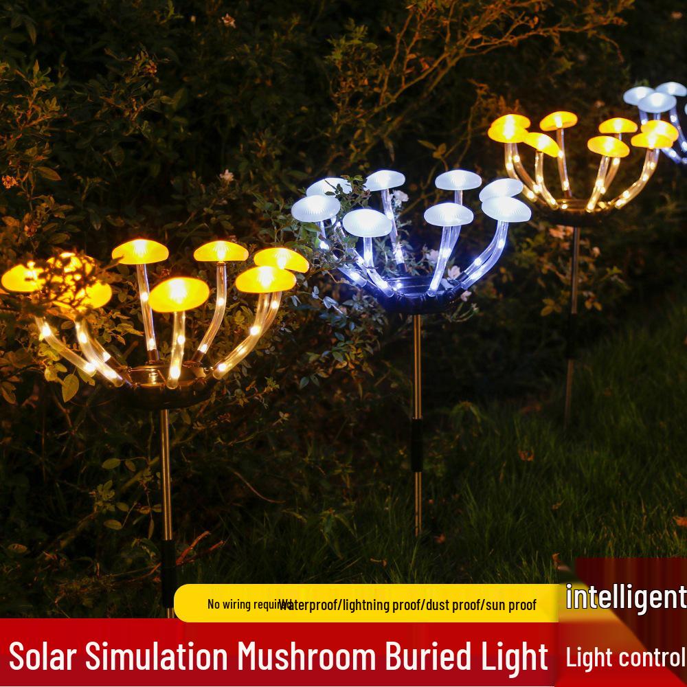 Outdoor Solar Mushroom Lamp for Garden, Balcony, or Lawn Decoration
