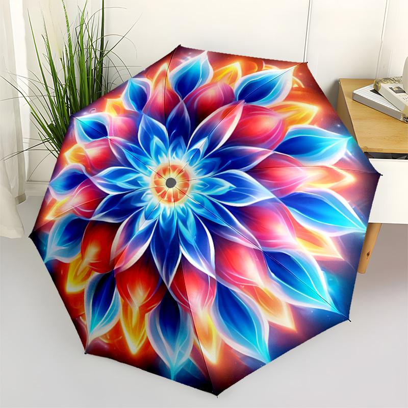 1PC Mandala Pattern Art Automatic Open/close, All-Season Portable Folding Umbrella for Women & Men yy250919135