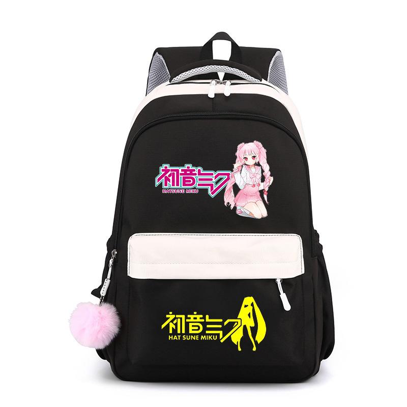 Аниме Периферийные товары Hatsune Future Школьный рюкзак Рюкзак Мультяшный рюкзак Конфетный цвет Большая вместимость Студенческий школьный рюкзак Канцелярские товары