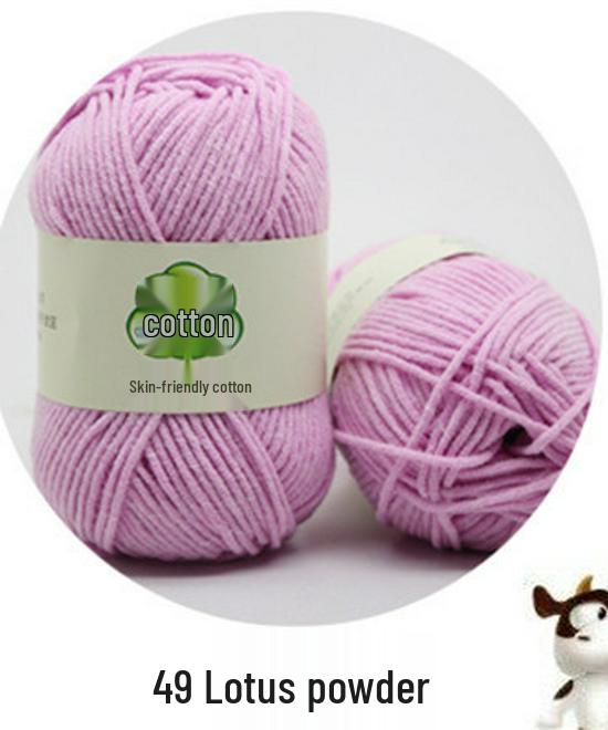 Пряжа из гребенного 5-слойного молочного хлопка для вязания и вязания крючком своими руками - Набор материалов средней толщины для шарфа и пледа