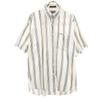 CHAPS RALPH LAUREN Striped Pattern Short Sleeve Button Down Shirt L White Men's Used