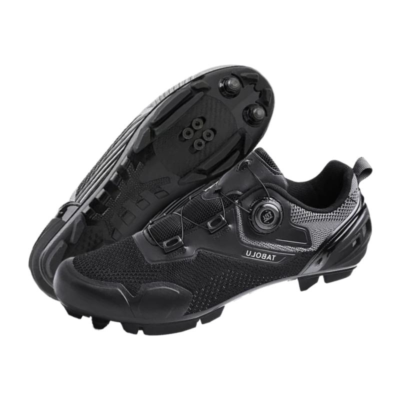 Cycling Shoes for Men & Women - Mountain Bike Shoes with Rotating Buckle Lacing Breathable Mesh Anti-Slip Nylon Sole MTB