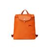 Le Pliage Green 26 Однотонный Рюкзак на кнопке-молнии Кожаный Рюкзак Женский Рюкзак Морковный 1699919P69