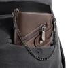 Anti Theft Men's Leather Wallet Retro Double Zipper Card Holder Men Coin Purse