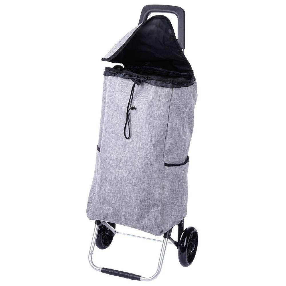 Shopping Trolley With Bag, Gray, 40 L