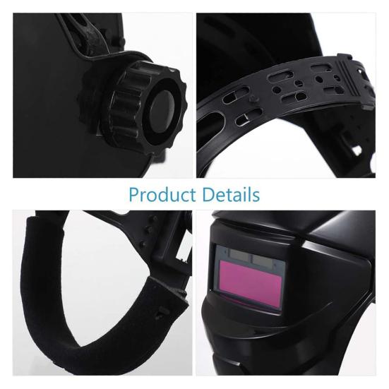 Сварочный шлем с автоматическим затемнением на солнечных батареях и ЖК-линзой, регулируемый на 180 градусов, термостойкий сварочный шлем