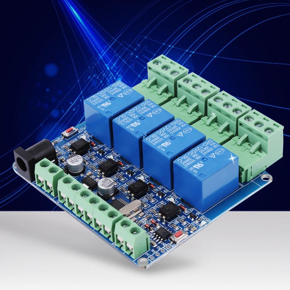 Маломощное 4-канальное реле DC 12V Микроконтроллер STM8S103F3 4-канальный релейный модуль Системы умного управления